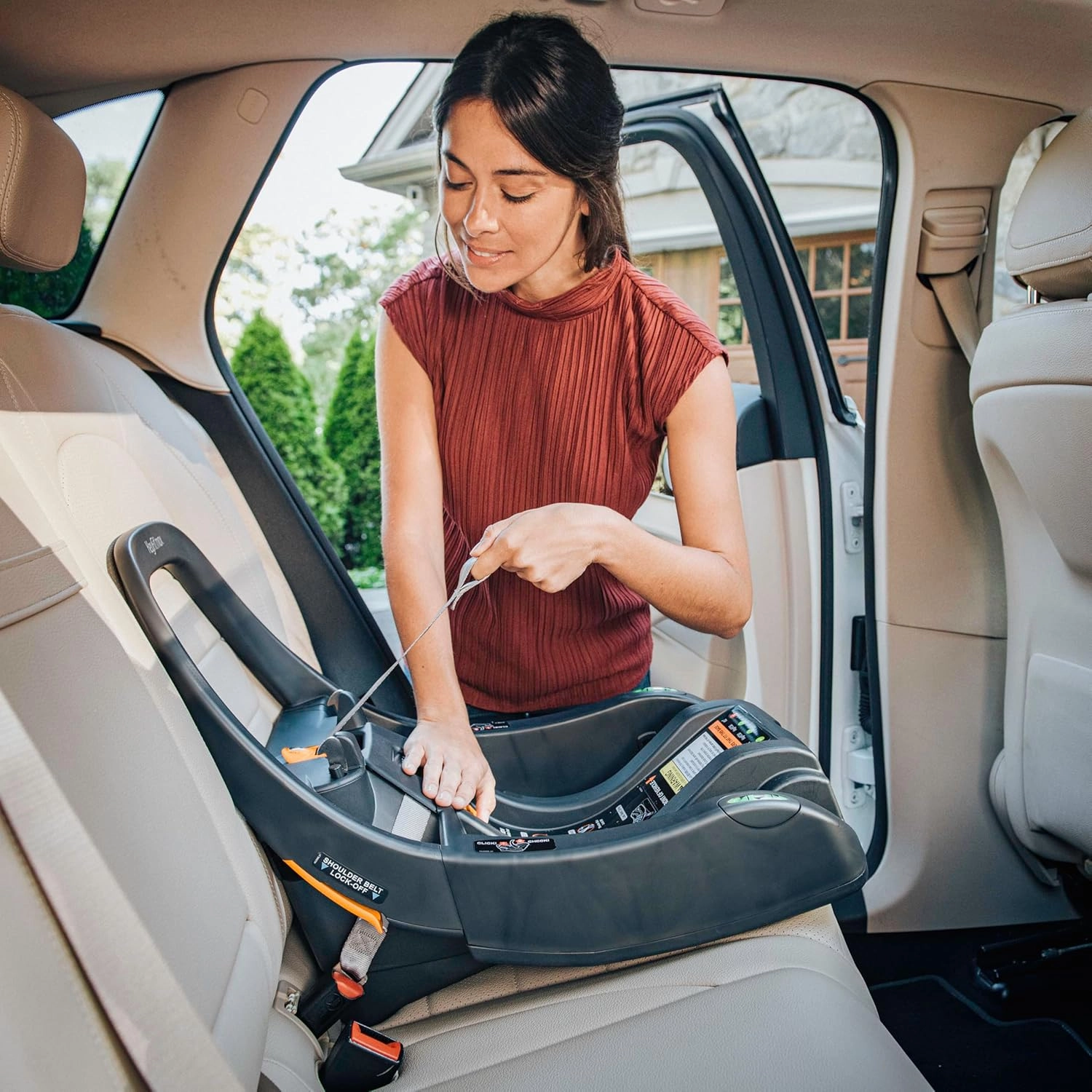 Chicco KeyFit® Max ClearTex® Infant Car Seat and Base, Rear-Facing Seat for Infants 4-30 lbs., Infant Head and Body Support, Compatible with Chicco Strollers, Baby Travel Gear | Lupine/Purple