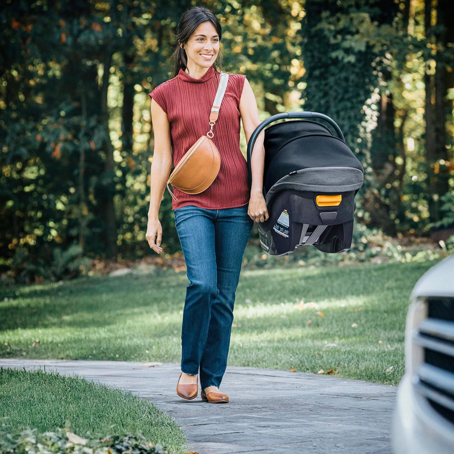 Chicco KeyFit® Max ClearTex® Infant Car Seat and Base, Rear-Facing Seat for Infants 4-30 lbs., Infant Head and Body Support, Compatible with Chicco Strollers, Baby Travel Gear | Lupine/Purple