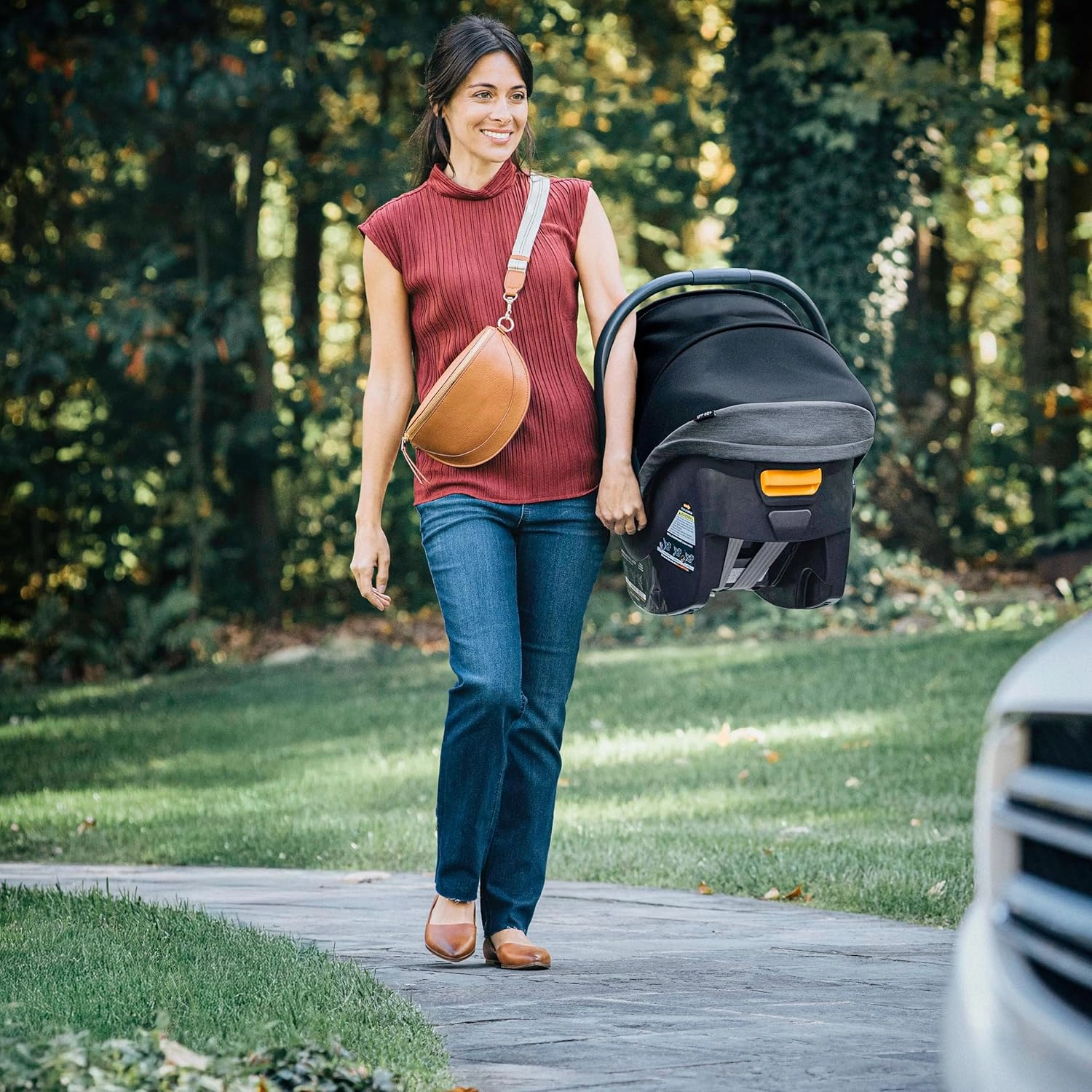 Chicco KeyFit® Max Zip ClearTex® Infant Car Seat and Base, Rear-Facing Seat for Infants 4-30 lbs., Infant Head and Body Support, Compatible with Chicco Strollers, Baby Travel Gear | Apex/Black