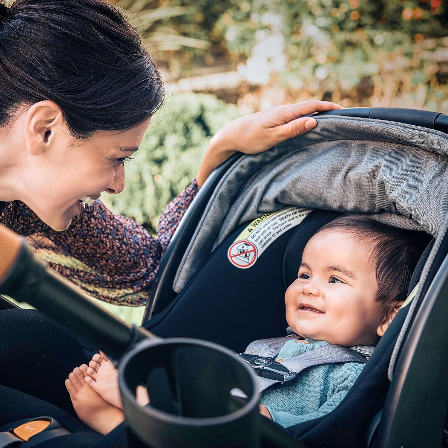 Chicco KeyFit® Max Zip ClearTex® Infant Car Seat and Base, Rear-Facing Seat for Infants 4-30 lbs., Infant Head and Body Support, Compatible with Chicco Strollers, Baby Travel Gear | Apex/Black