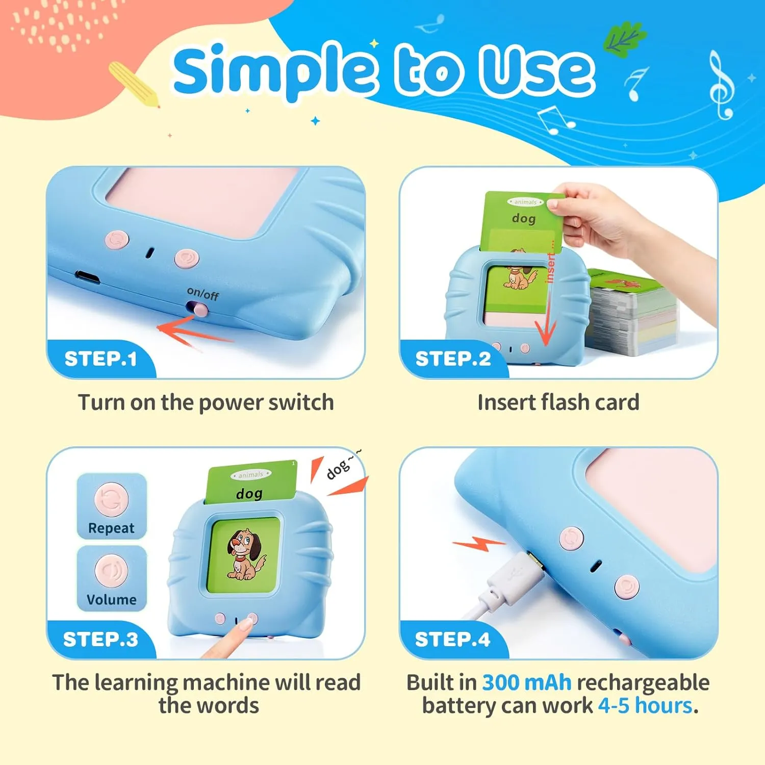 Chinese & English Bilingual Talking Flash Cards for Toddler/Beginning - Learning Educational Toy to Learn Chinese/English,Talking Flash Cards for Ages 2 