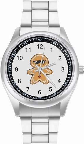 Christmas Ginger Bread Cookie Casual Wrist Watches for Men Classic Business Dress Watch Big Face for Work Gym