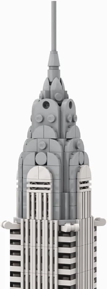 Chrysler Building, New York 1:800 Building Set,MOC American Architecture Building Bricks,Build and Display This Collectible Model for Adults, Fun Presents for Lovers of People(1502Pcs)