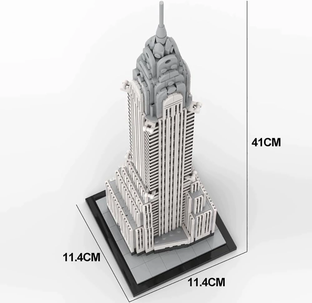 Chrysler Building, New York 1:800 Building Set,MOC American Architecture Building Bricks,Build and Display This Collectible Model for Adults, Fun Presents for Lovers of People(1502Pcs)
