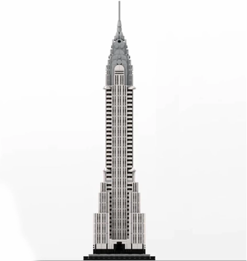 Chrysler Building, New York 1:800 Building Set,MOC American Architecture Building Bricks,Build and Display This Collectible Model for Adults, Fun Presents for Lovers of People(1502Pcs)