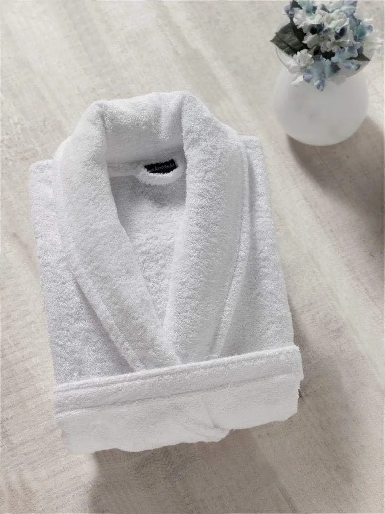 Classic Turkish Towels CTT - Luxury 100% Turkish Cotton Terry Cloth Bath Robe for Women & Men, 400 GSM Soft & Plush Long Robe