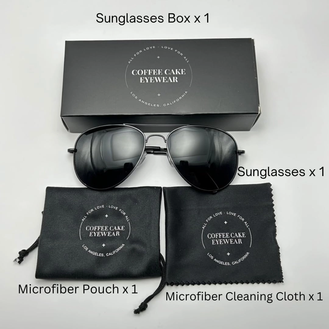 Classic Aviator Polarized Sunglasses For Men And Women UV400 Protection Metal Lightweight Frame