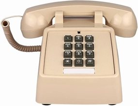 Classic Retro Corded Telephone Features Traditional Bell Ring and Push Button Dial Telephone Line Powered Home Phone