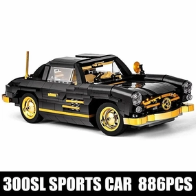 Classic Sports Car MOC Mercedes 300SL Gullwing Bricks Toy