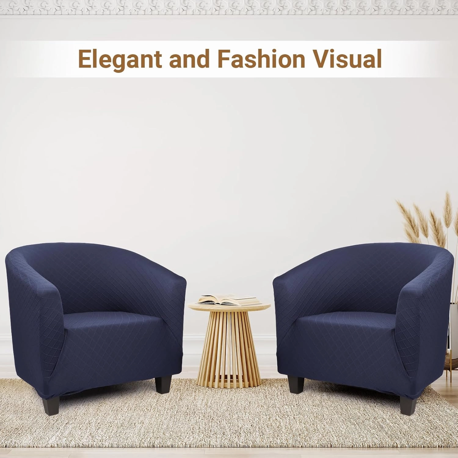 Club Chair Slipcover, Club Sofa Chair Cover Stretch, Tub Chair Slipcover with Elastic Bottom Removable Cover Soft Stretch Slip Cover Washable Furniture Protector for Living Room Office