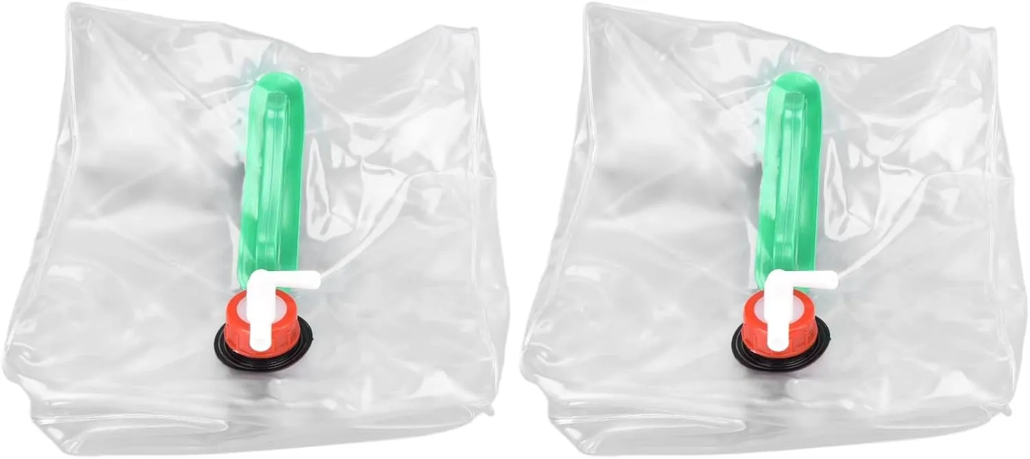 Collapsible Water Container with Spigot, 2Pcs 20L Camping Water Storage Carrier Portable Water Canteen Foldable Water Jugs for Outdoor Hiking