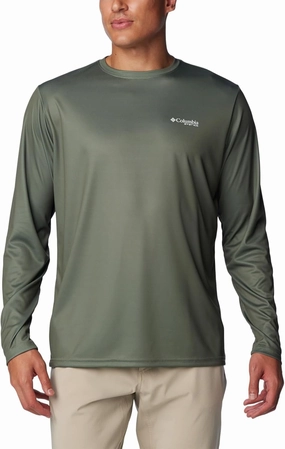 Columbia Men's PFG Terminal Tackle Fish Flag Long Sleeve Fishing Shirt