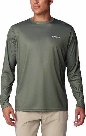 Columbia Men's PFG Terminal Tackle Fish Flag Long Sleeve Fishing Shirt