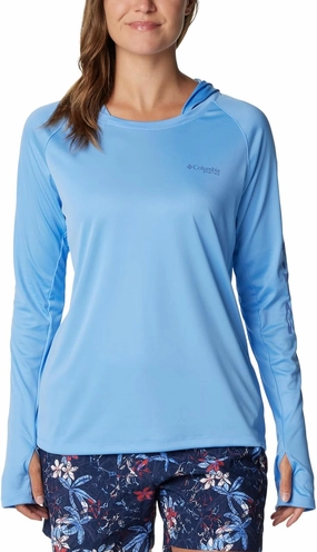 Columbia Women's PFG Tidal Tee Hoodie, UV Protection, Moisture-Wicking