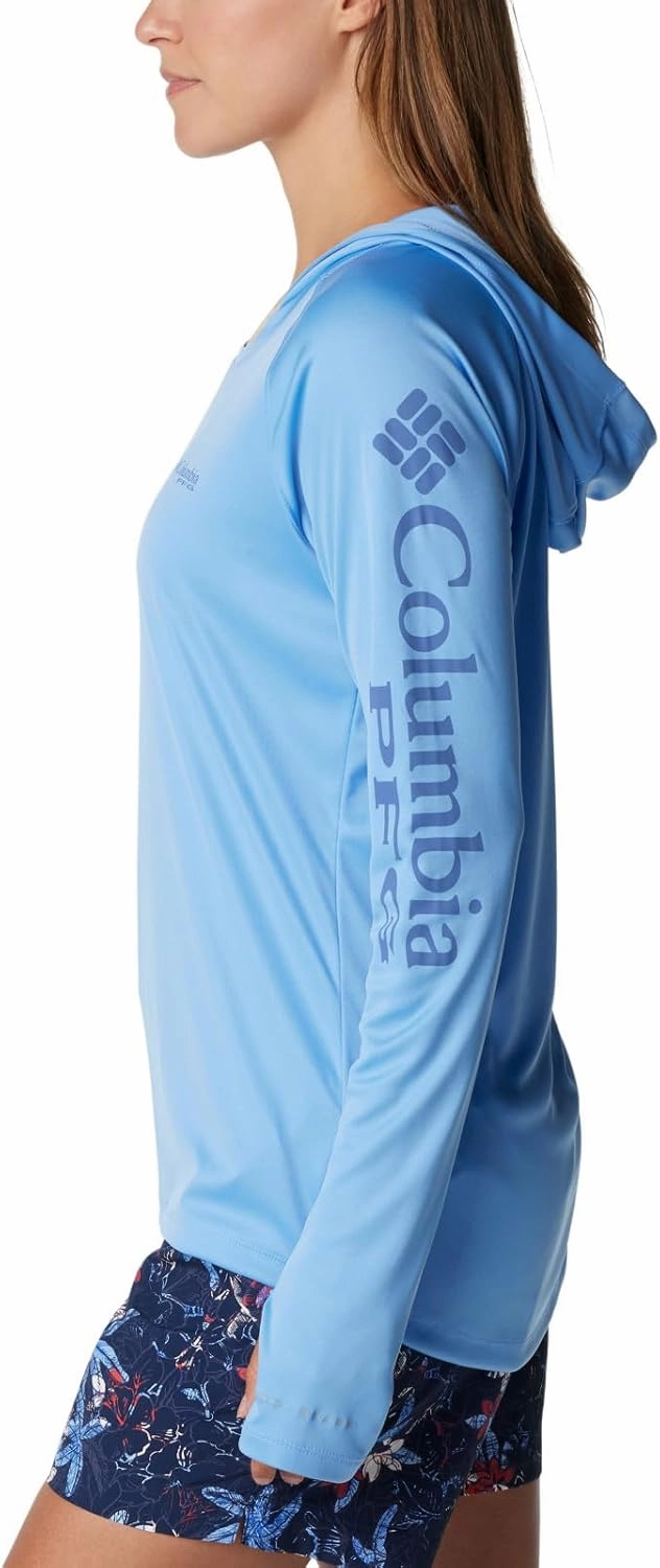 Columbia Women's PFG Tidal Tee Hoodie, UV Protection, Moisture-Wicking