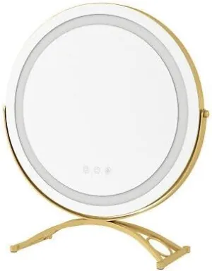 Compatible with 16"; x 12"; Makeup Mirror w/Dimmable 3-Color Light&Smart Touch Control Gold Size : 17" x 6" x 18.5"