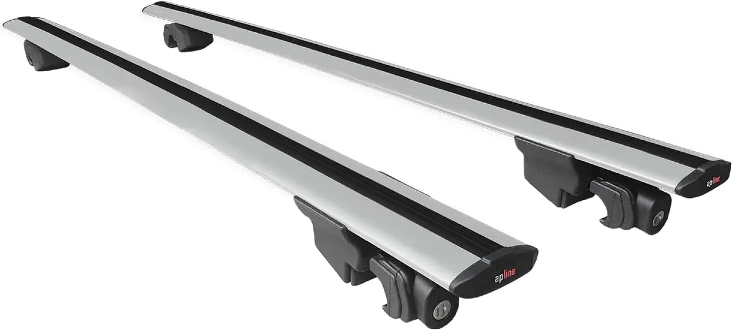 Compatible with Mercedes E Class 5 (W213) All Terrain 2017-2023 Hook Model Car Roof Rack Cross Bar Grey Aluminium 2 Bars
