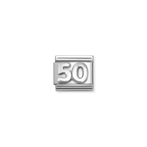 COMPOSABLE CLASSIC LINK 330101/60 NUMBER 50 IN 925 SILVER