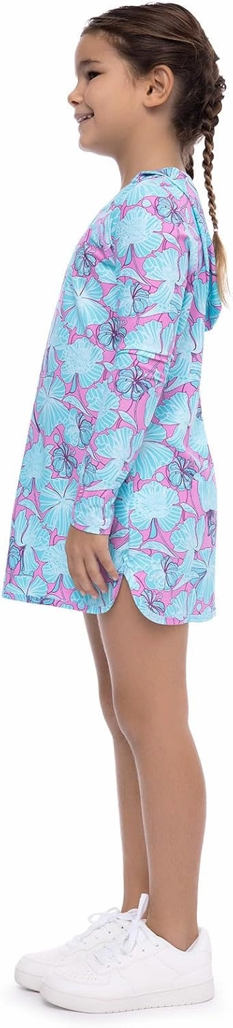 Coolibar UPF 50  Girl's Seacoast Swim Cover-Up Dress - Sun Protective