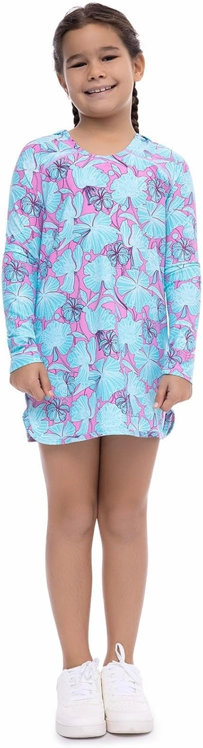 Coolibar UPF 50  Girl's Seacoast Swim Cover-Up Dress - Sun Protective