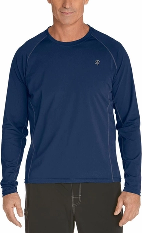 Coolibar UPF 50  Men's Hightide Long Sleeve Swim Shirt - Sun Protective