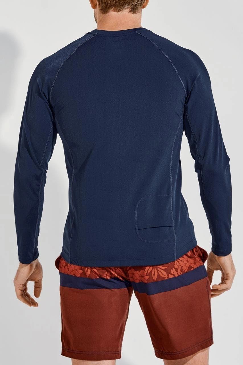Coolibar UPF 50  Men's Hightide Long Sleeve Swim Shirt - Sun Protective