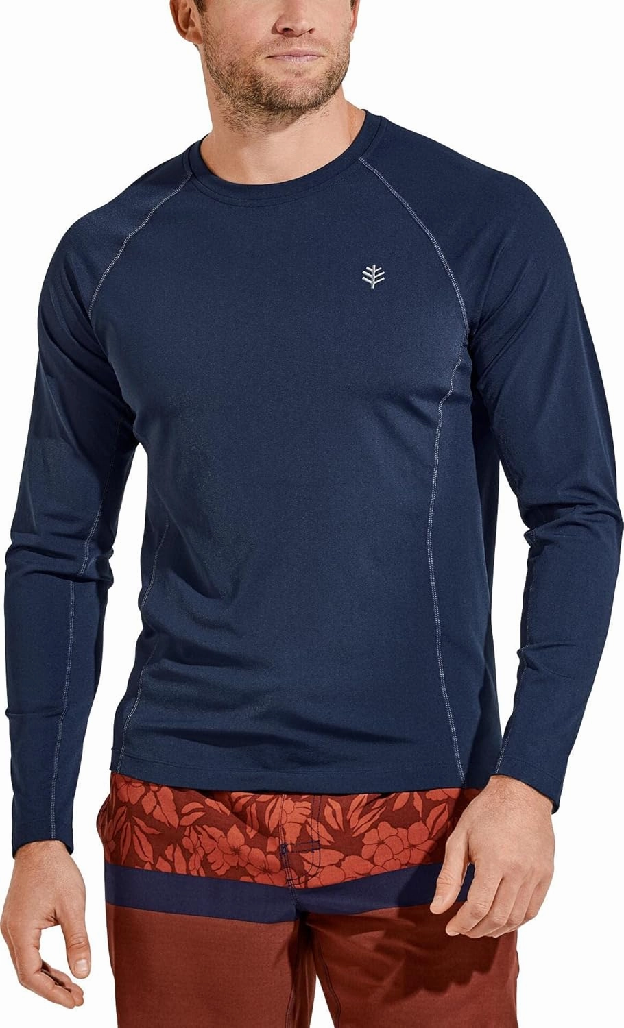 Coolibar UPF 50  Men's Hightide Long Sleeve Swim Shirt - Sun Protective