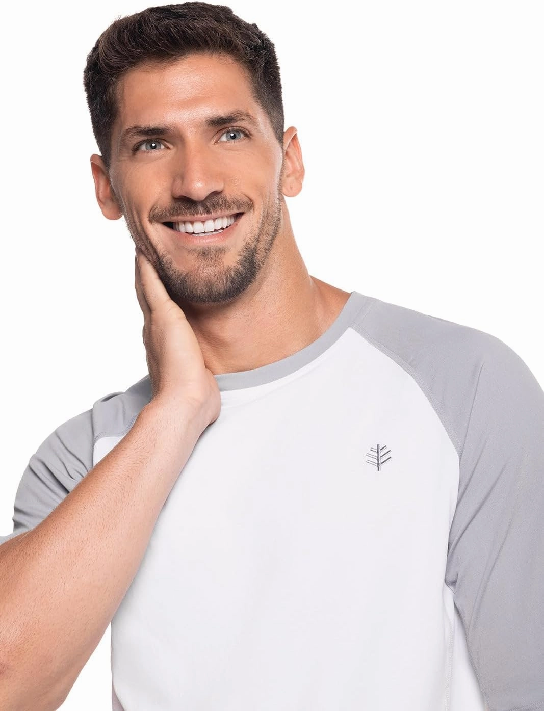 Coolibar UPF 50  Men's Hightide Short Sleeve Swim Shirt - Sun Protective