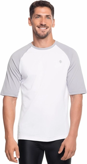 Coolibar UPF 50  Men's Hightide Short Sleeve Swim Shirt - Sun Protective