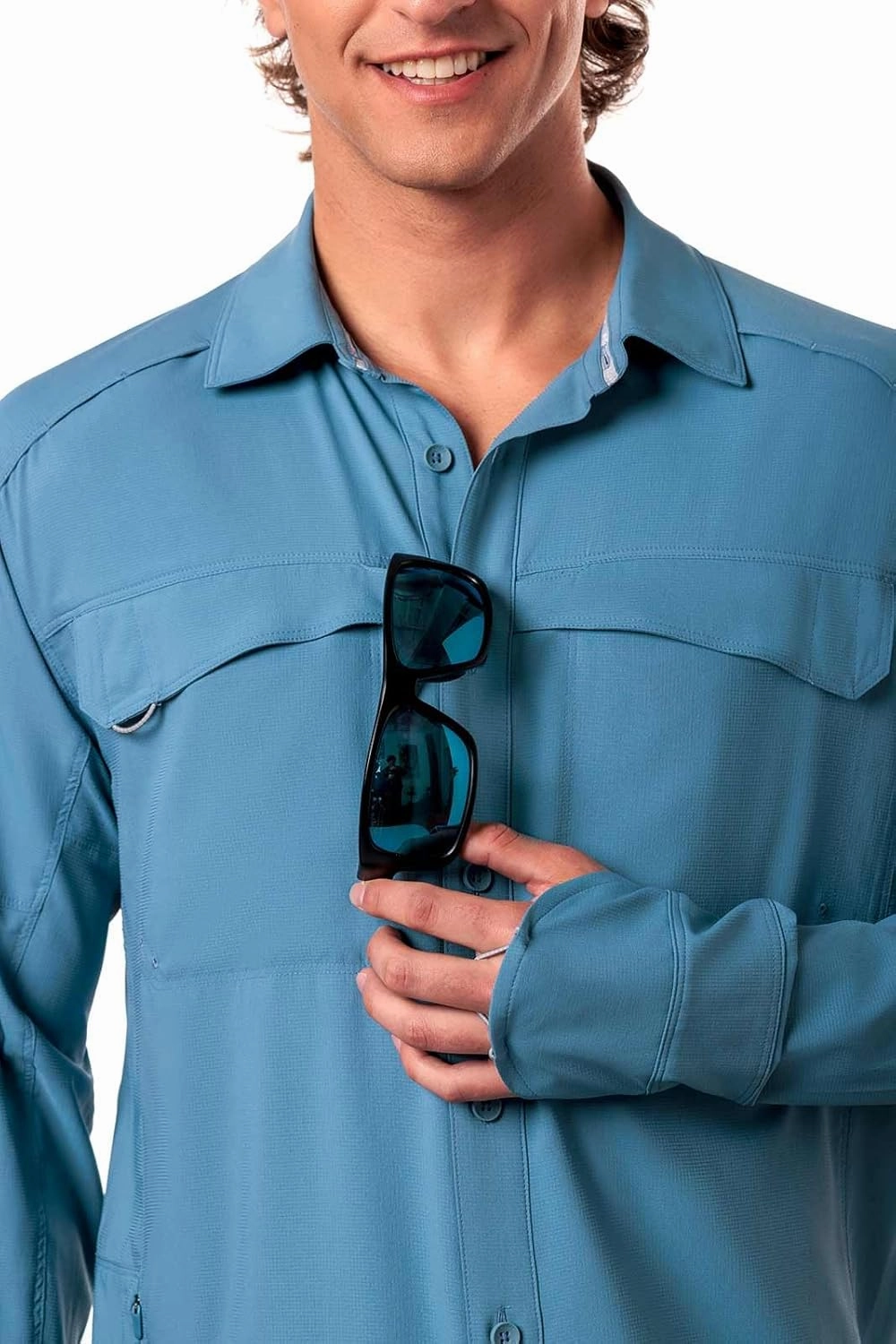 Coolibar UPF 50  Men’s Nassau Fishing Shirt - Sun Protective