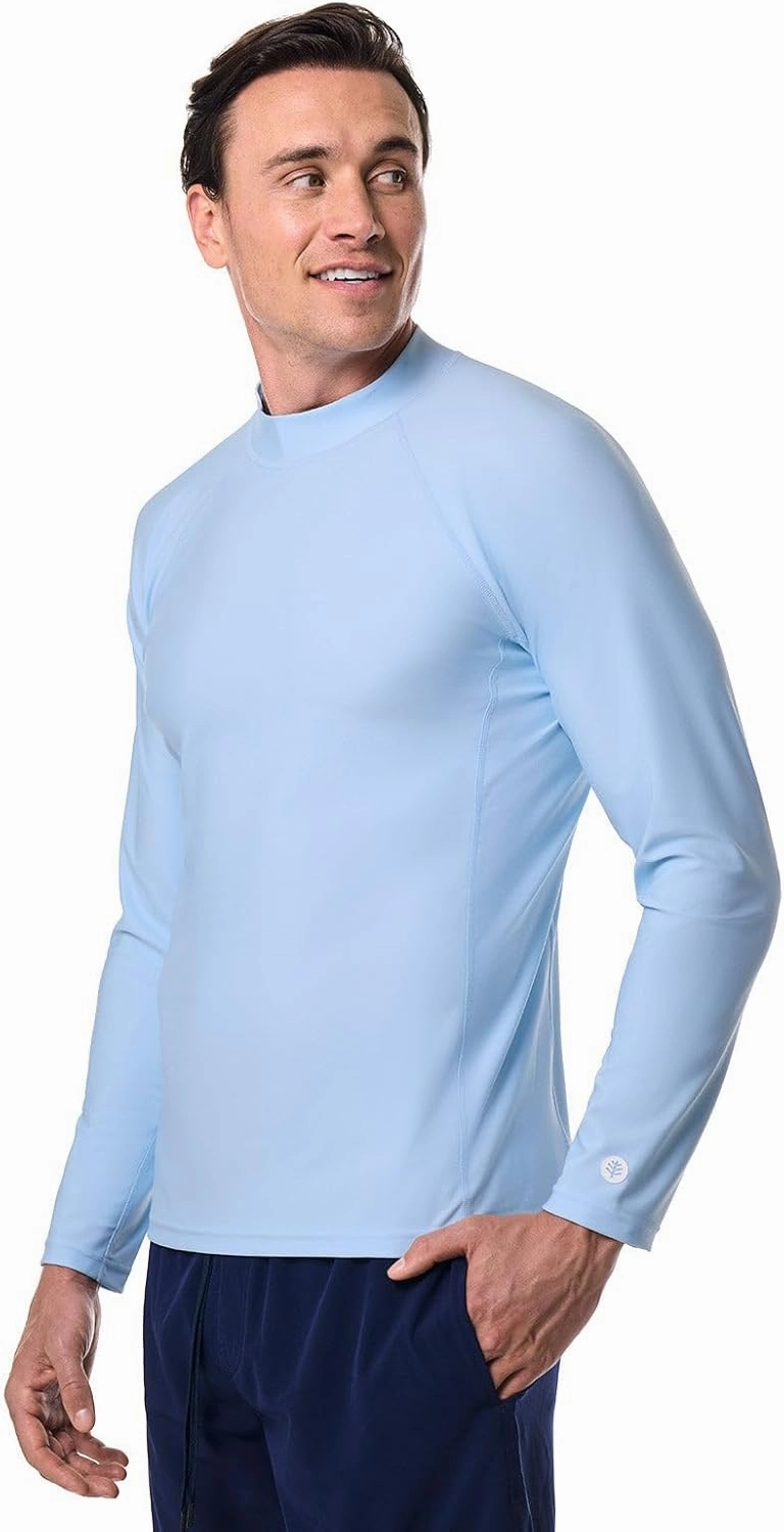 Coolibar UPF 50  Men's Tulum Long Sleeve Surf Rash Guard - Sun Protective