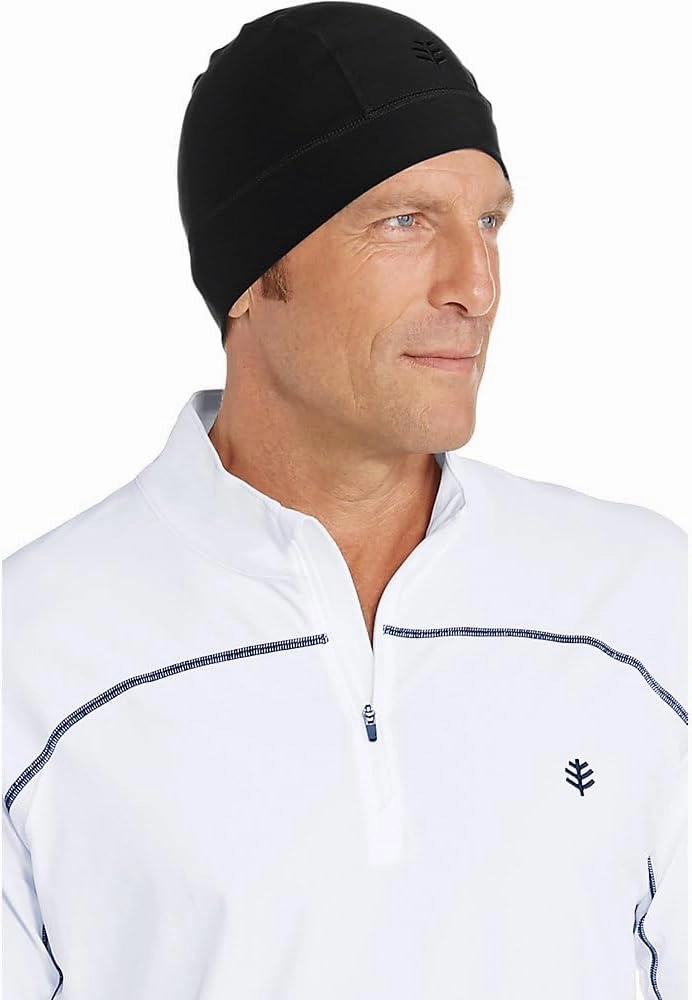 Coolibar UPF 50  Unisex Aqua Sun Skully Cap, Sleek Grey, One Size, Solid - Sun Protective