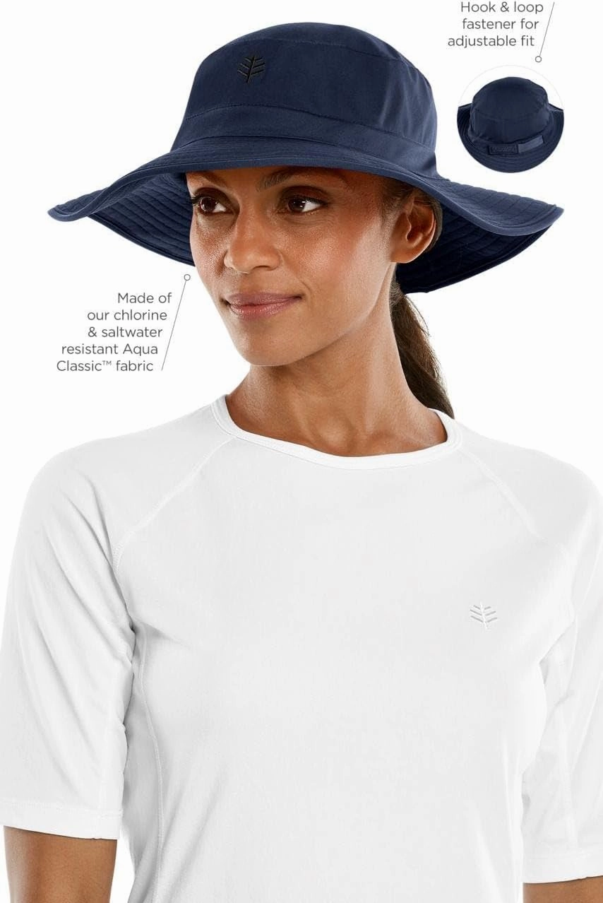 Coolibar UPF 50  Women's Brighton Chlorine Resistant Bucket Hat - Sun Protective