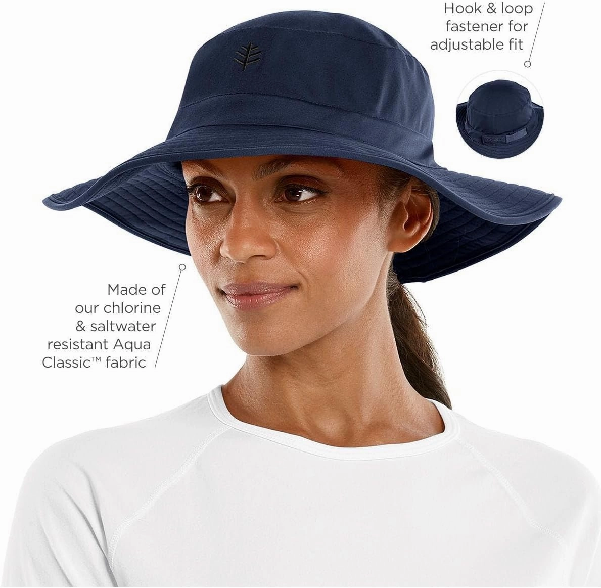 Coolibar UPF 50  Women's Brighton Chlorine Resistant Bucket Hat - Sun Protective