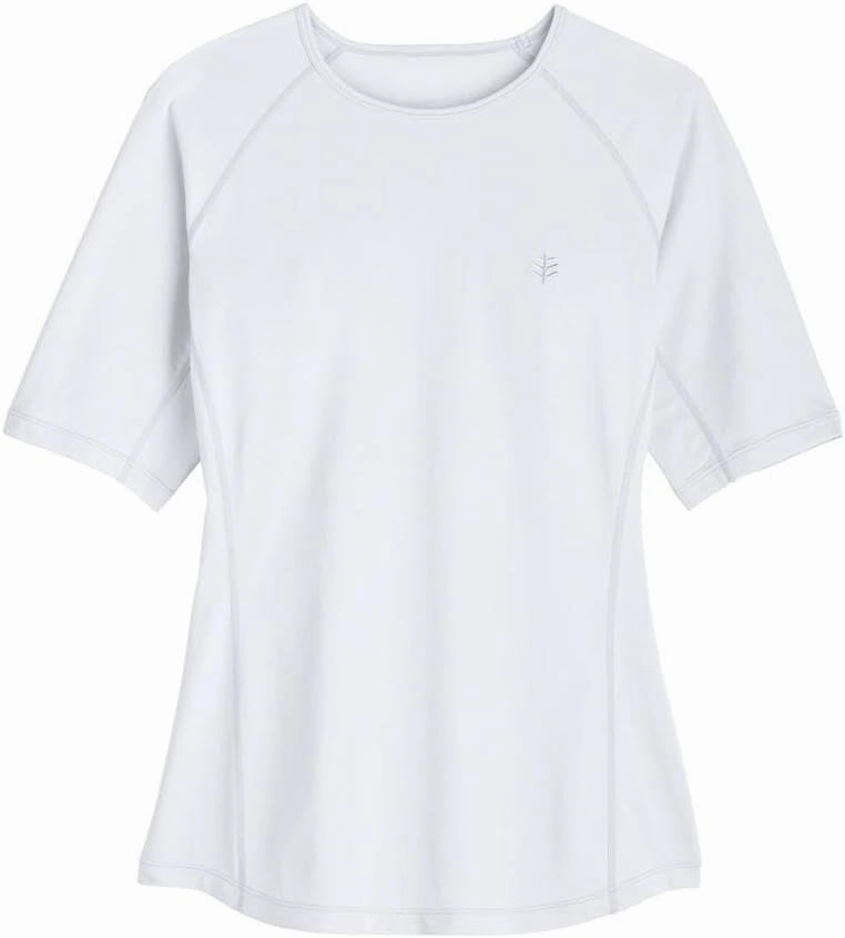 Coolibar UPF 50  Women's Hightide Short Sleeve Swim Shirt - Sun Protective