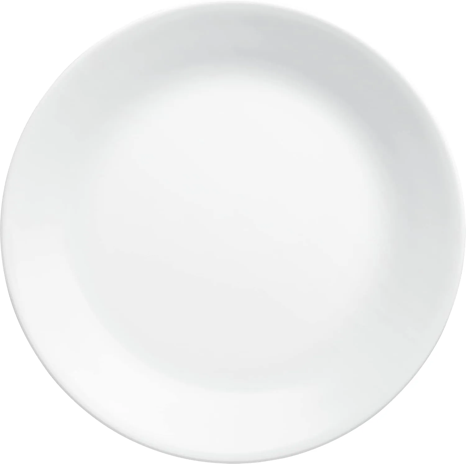 Corelle Vitrelle Glass Dinnerware Set, Chip & Crack Resistant Triple Layer Glass, 4-PC Dinner Plates, Winter Frost White