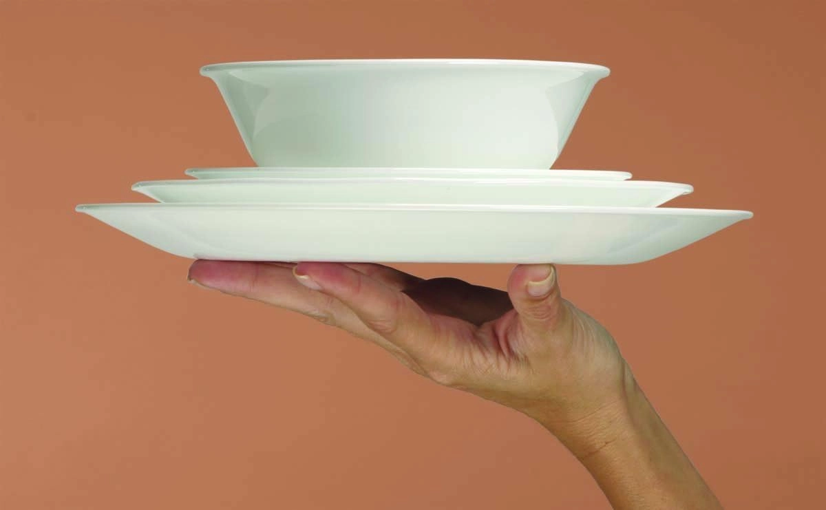 Corelle 3138 28 oz Vitrelle Glass Winter Frost White Noodle Bowl, Pack of 3