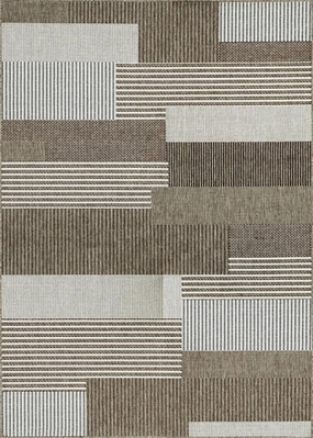 Couristan 2467/2003 Monaco Starboard Area Rugs, 3-Feet 9-Inch by 5-Feet 5-Inch, Brown Sand