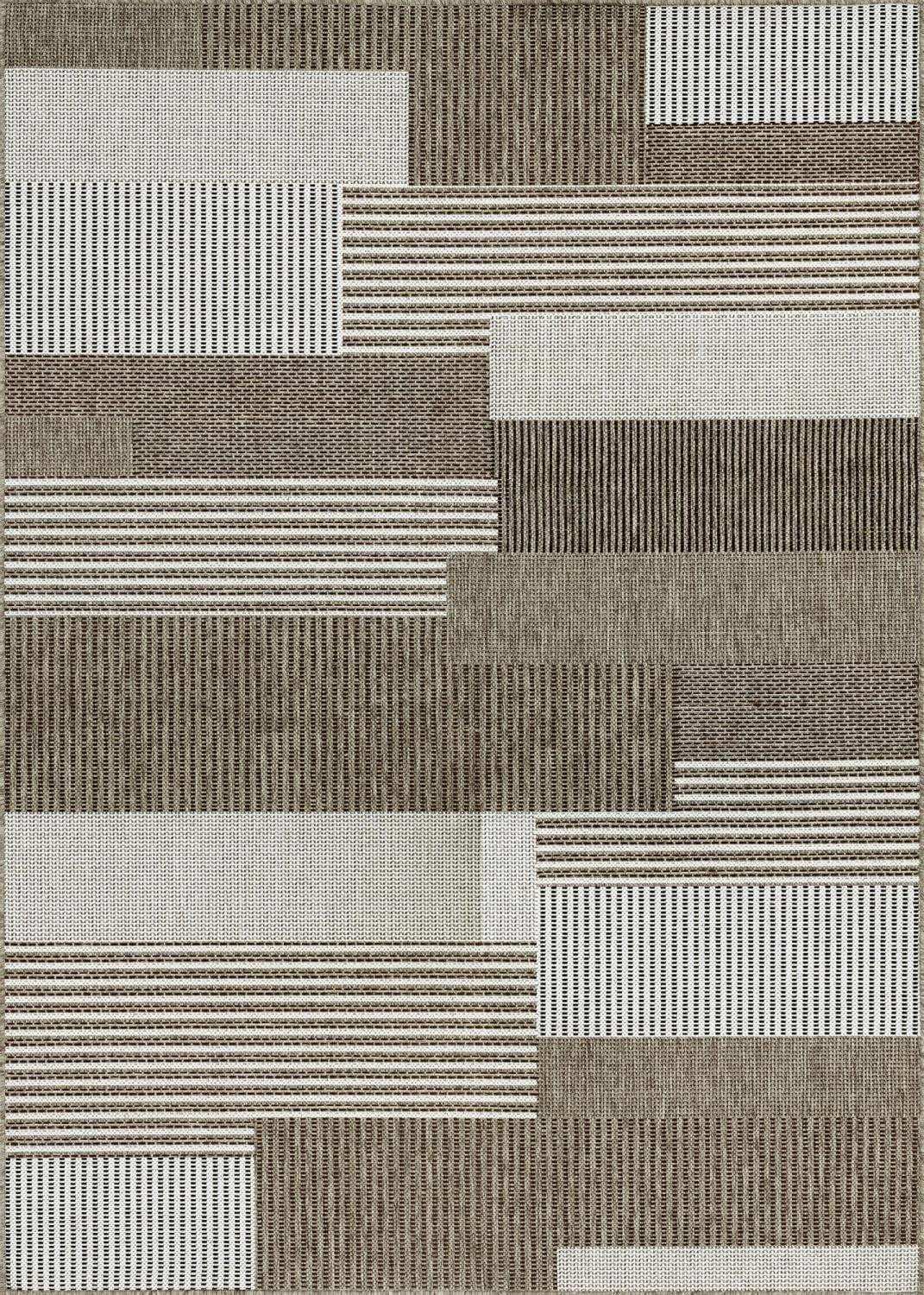 Couristan 2467/2003 Monaco Starboard Area Rugs, 3-Feet 9-Inch by 5-Feet 5-Inch, Brown Sand