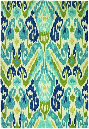 Couristan Covington 2263/0702 Rug, 2-Feet by 4-Feet, Delfina/Azure-Lemon