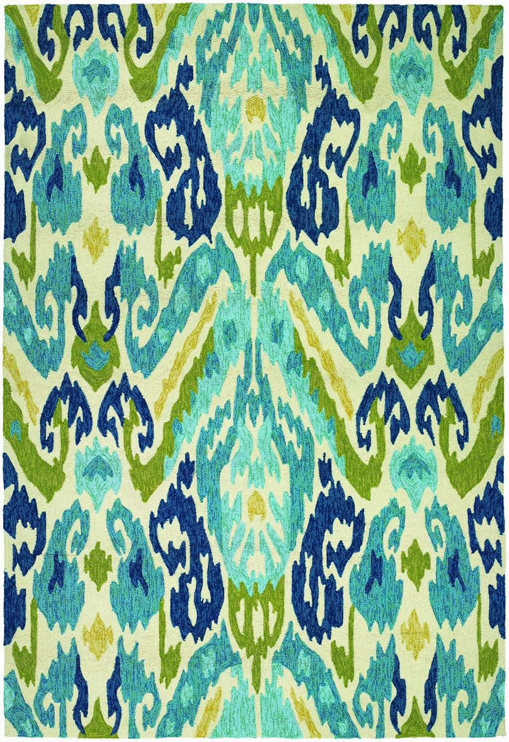 Couristan Covington 2263/0702 Rug, 2-Feet by 4-Feet, Delfina/Azure-Lemon