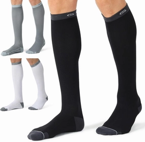 CS CELERSPORT 3 Pairs Compression Socks 20-30mmHg for Men Running Athletic Support Socks