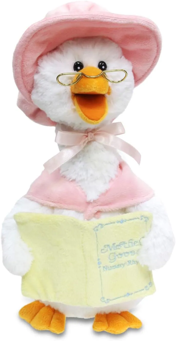 Cuddle Barn – Mother Goose Animated Stuffed Animal Reads Nursery Rhymes, 14”