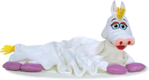 Cuddleuppets: Unicorn - White-Purple - 2-in-1: Plush Puppet & Blanket, Soft Magical Character, Play All Day & Cuddle All Night, Kids, Machine Washable