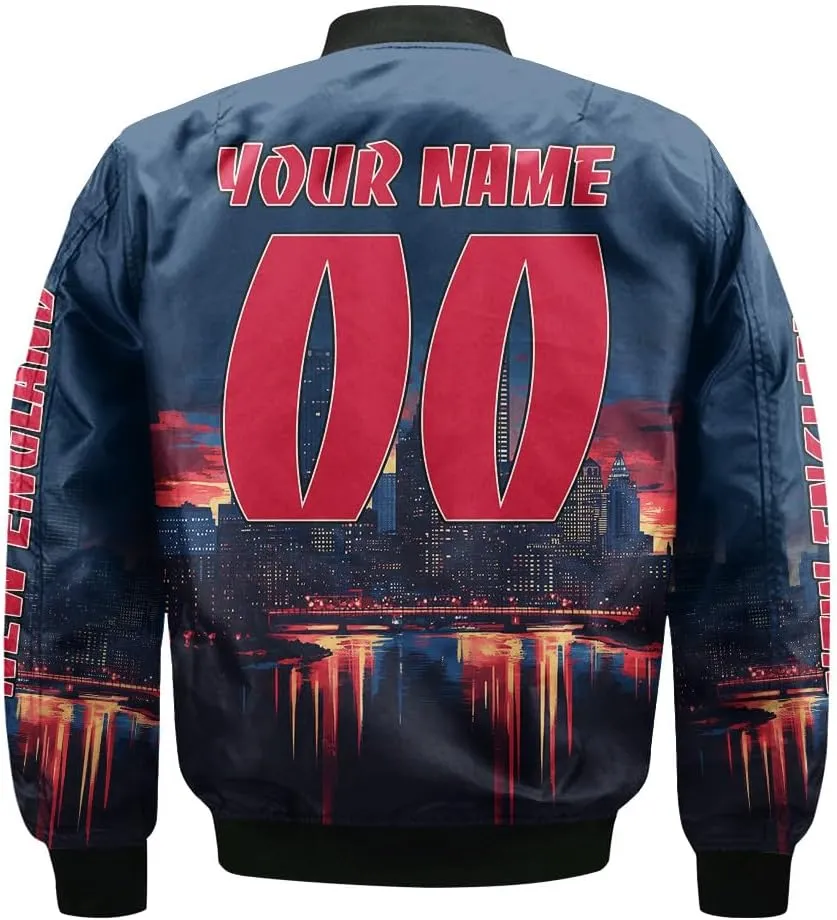 Custom Bomber Jacket City And State Style Personalized Name Number Zip Up Varsity Baseball Jacket For Men Women