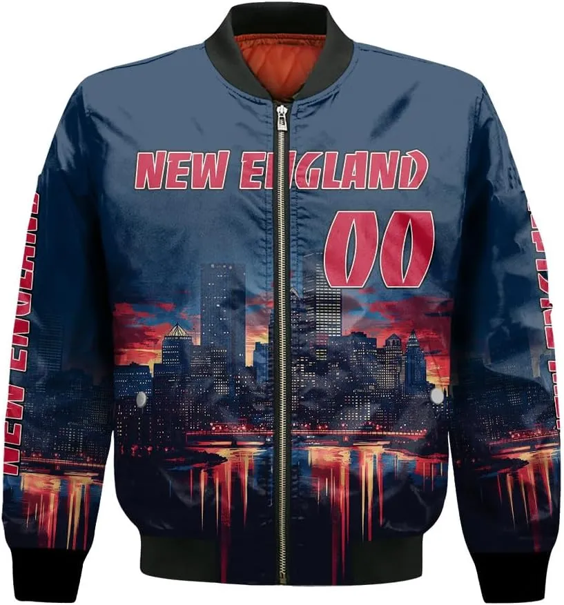 Custom Bomber Jacket City And State Style Personalized Name Number Zip Up Varsity Baseball Jacket For Men Women