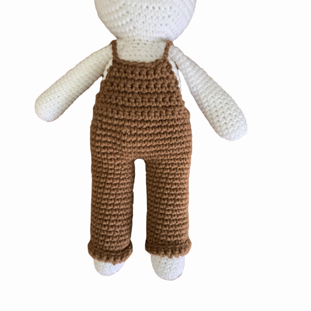 Cute Handmade Cotton White Bunny Crochet Squishy Soft Toy for Kids & Toddler Baby