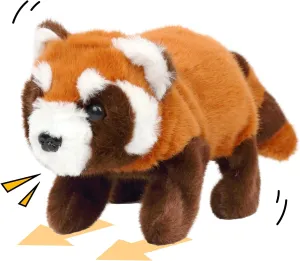 Cuteoy Walking Red Panda Stuffed Animal Speaking Roar Plush Electric Interactive Animated Plushies Toy for Girls Boys Birthday