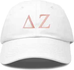 DALIX Delta Zeta Sorority Hat Womens Greek Letters Embroidered Baseball Cap