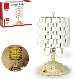 Desk Lamp Building Blocks Set. Bedroom Bamps Retro Model Kit for LED, an Art Deco Bamp and Building Bets for Adults, Auitable for Children Aged 8 and Above. Christmas Birthday Gift-1433 PCS